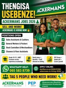 Ackermans Is Hiring 2026