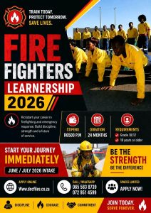 FIRE FIGHTERS LEARNERSHIP 2026