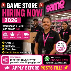 Game Store Is Hiring – Apply Now