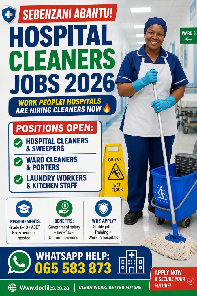 HOSPITAL CLEANERS APPLY NOW