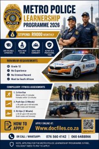 Metro Police Learnership 2026