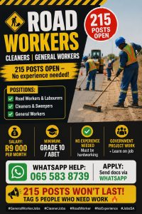 ROADS WORKERS CLEANERS AND GENERAL WORKERS