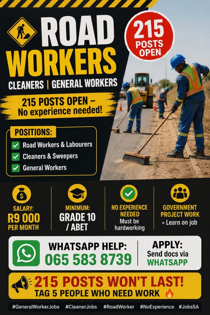 ROADS WORKERS CLEANERS AND GENERAL WORKERS