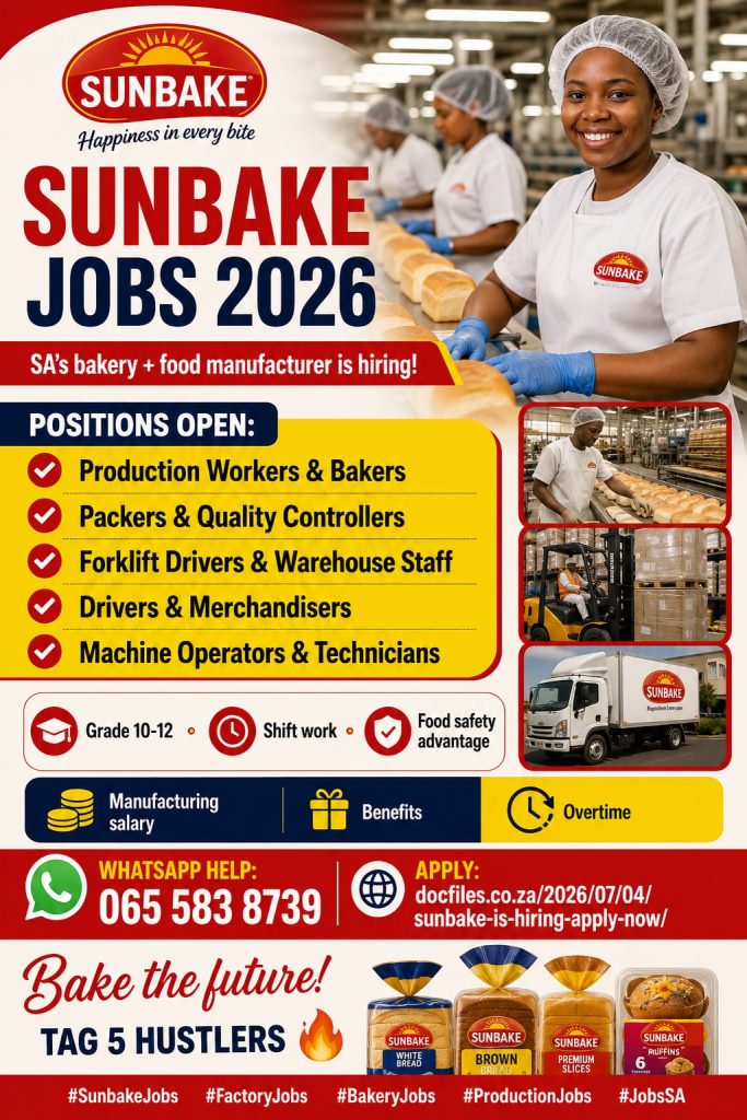 Sunbake Is Hiring – Apply Now