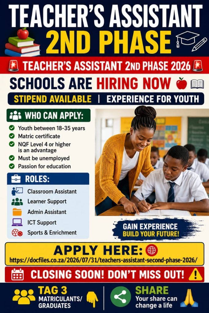 Teachers’ Assistant Second Phase 2026
