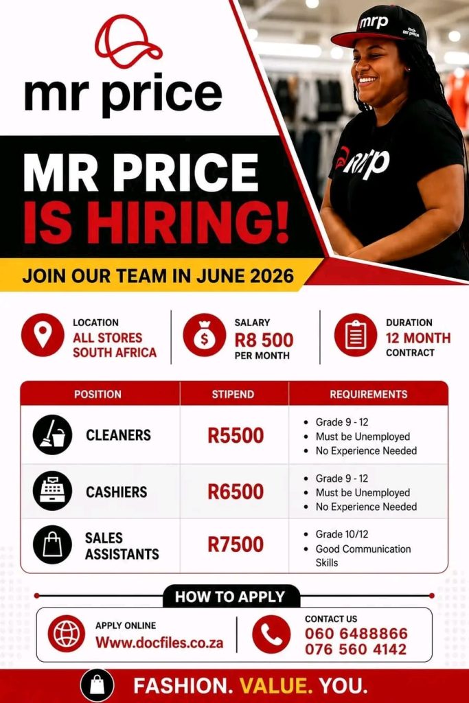 Mr Price Is Hiring