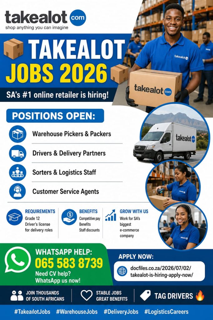 Takealot Is Hiring – Apply Now