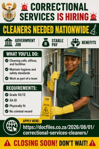 Correctional Services Cleaners