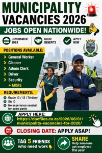 Municipality Vacancies For 2026