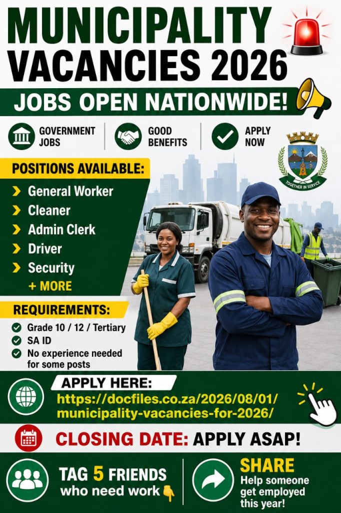Municipality Vacancies For 2026