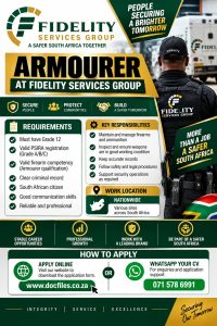 Armourer At Fidelity Services Group