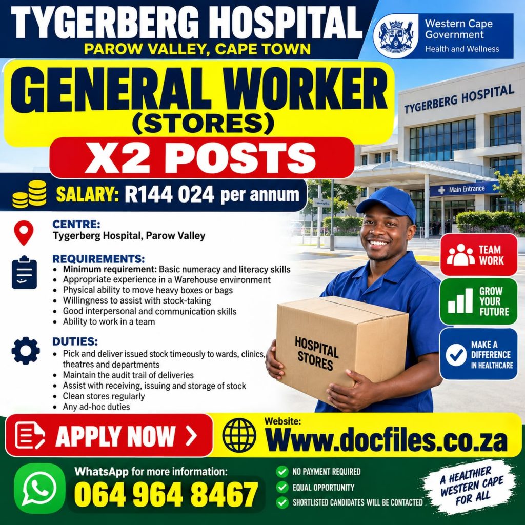 HOSPITAL GENERAL WORKERS (X2 POSTS)
