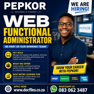 Pepkor Is Hiring a Web Functional Administrator