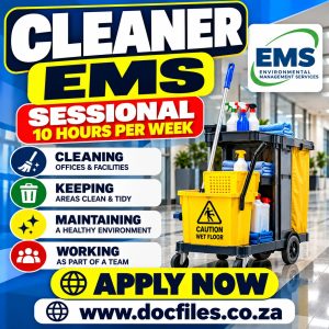 CLEANER: EMS (SESSIONAL) (10 HOURS PER WEEK) (X7 POSTS) 