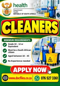 Cleaners apply now